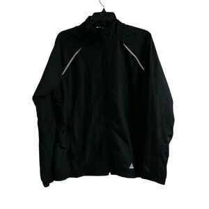 Adidas Windbreaker Jacket Full Zip Running Track Black‎ White XL/TG